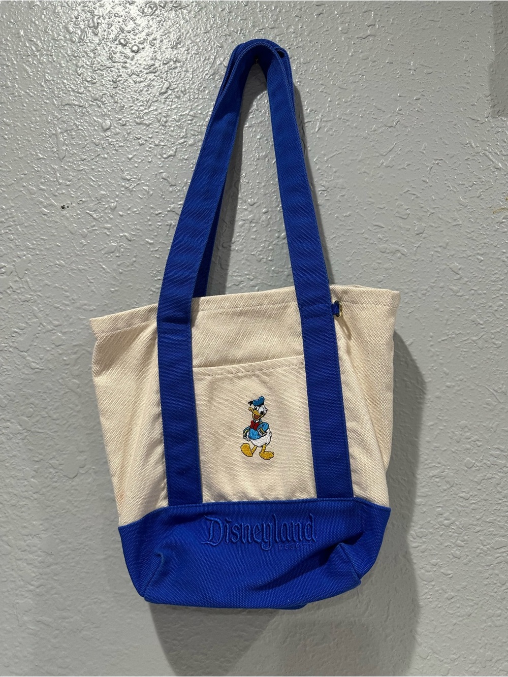 Disney Canvas Tote Bag with Donald Duck embroidered Disneyland